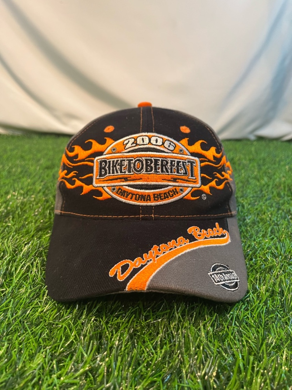 Vintage Y2K 2006 Flames Bike Week Daytona Beach 14th Annual Baseball Hat Cap